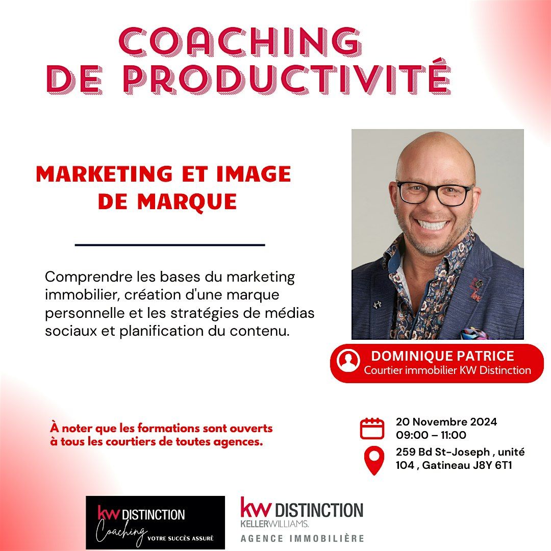 Coaching de productivit\u00e9- Marketing et image de marque