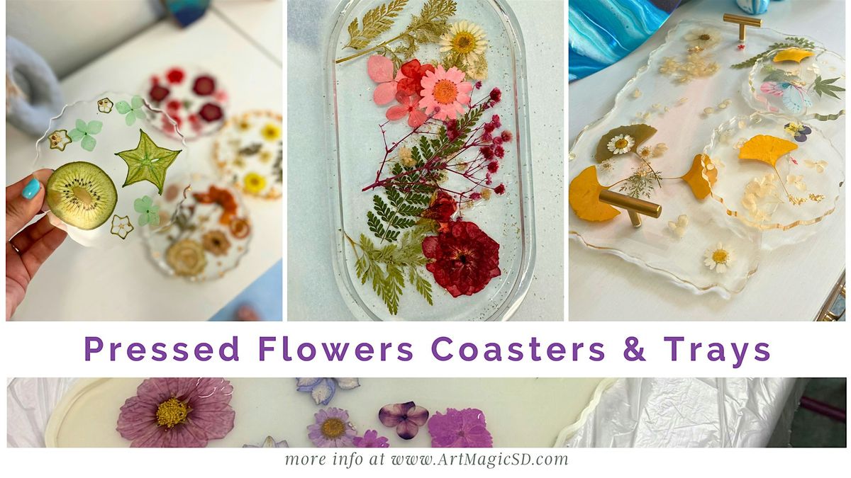 Floral Fusion Resin Art Class: casting dry flowers and fruits |   San Diego