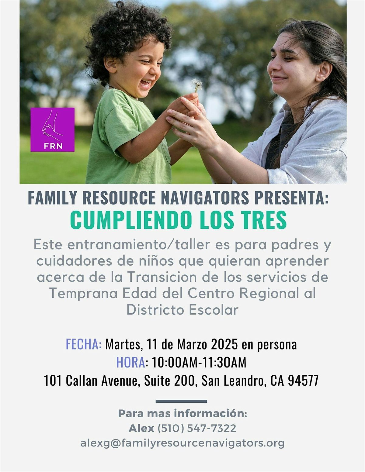 Family Resource Navigators Cumpliendo Tres