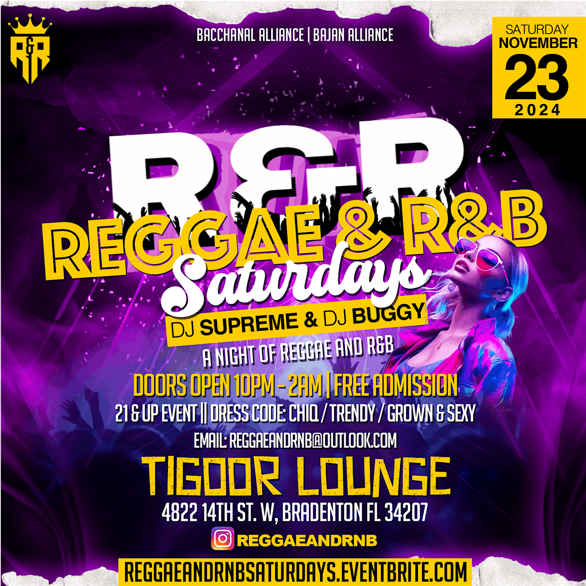 R&R Saturdays a Night of Reggae and R&B