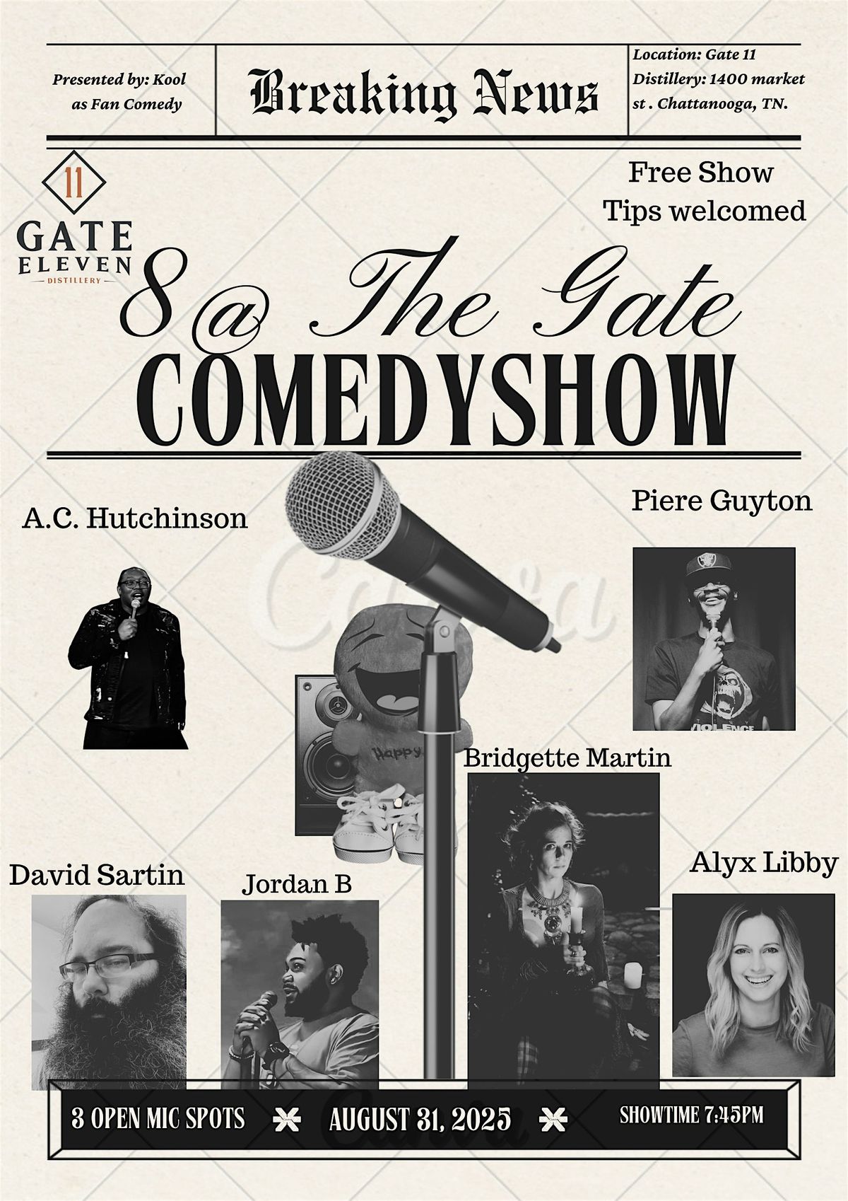 8 @ the gate Comedy showcase