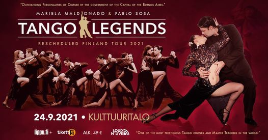 PERUTTU: 24.9.2021 klo 19:00 - Tango Legends Tour, Kulttuuritalo, Helsinki