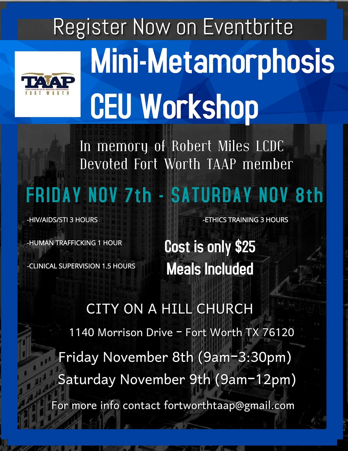 TAAP Mini-Meta CEU Workshop 2025