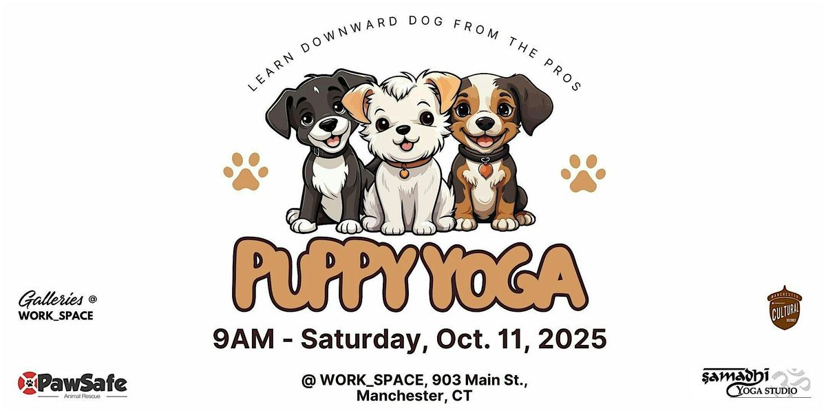 Puppy Yoga in the Galleries @ WORK_SPACE