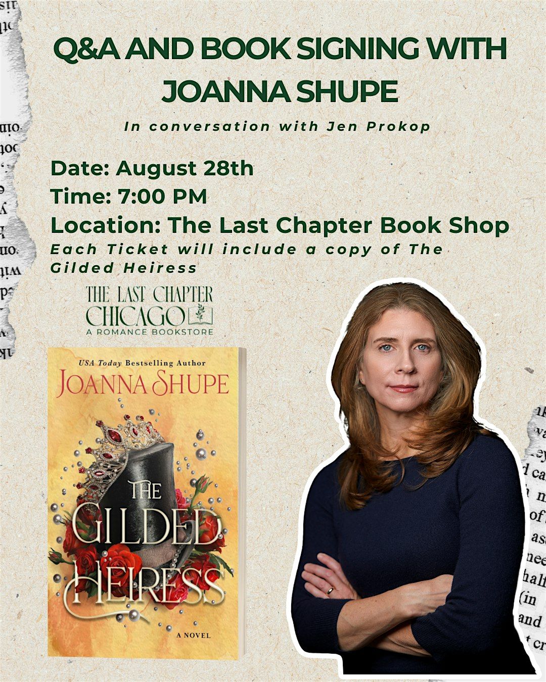Q&A and Book Signing with Joanna Shupe