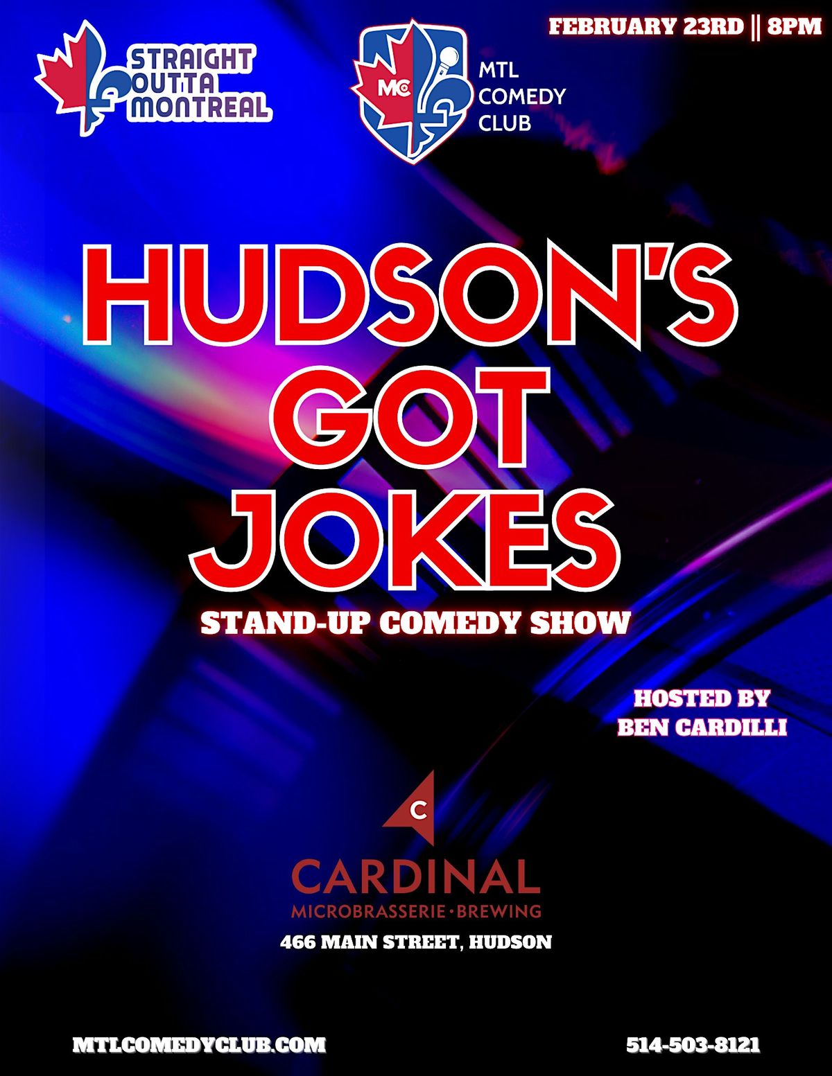 HUDSON'S GOT JOKES  ( Stand Up Comedy ) MTLCOMEDYCLUB.COM