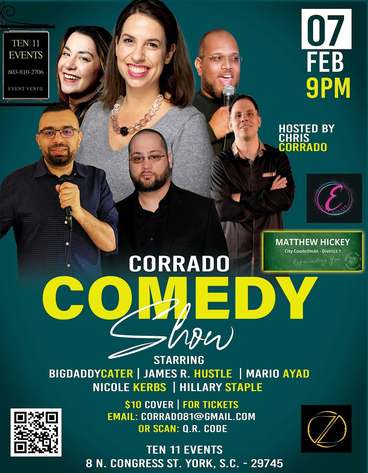 Corrado Comedy Show @ Ten 11 Events: 2\/7\/25