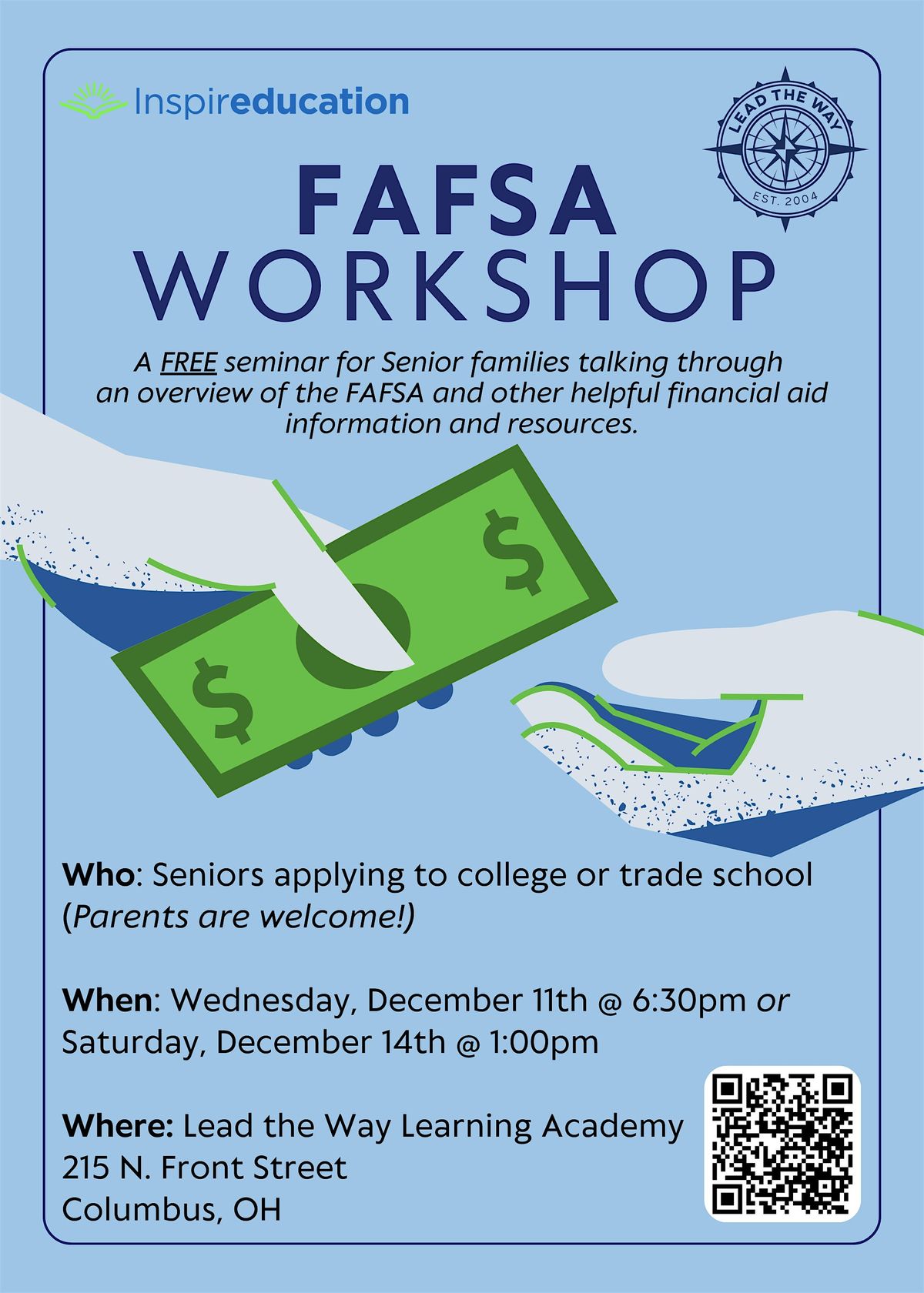 LTW x InspirEducation: FAFSA Workshops