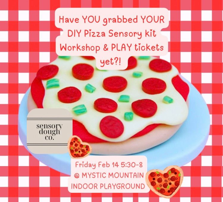 Valentine's Day DIY Pizza Sensory Kit Workshop + Play