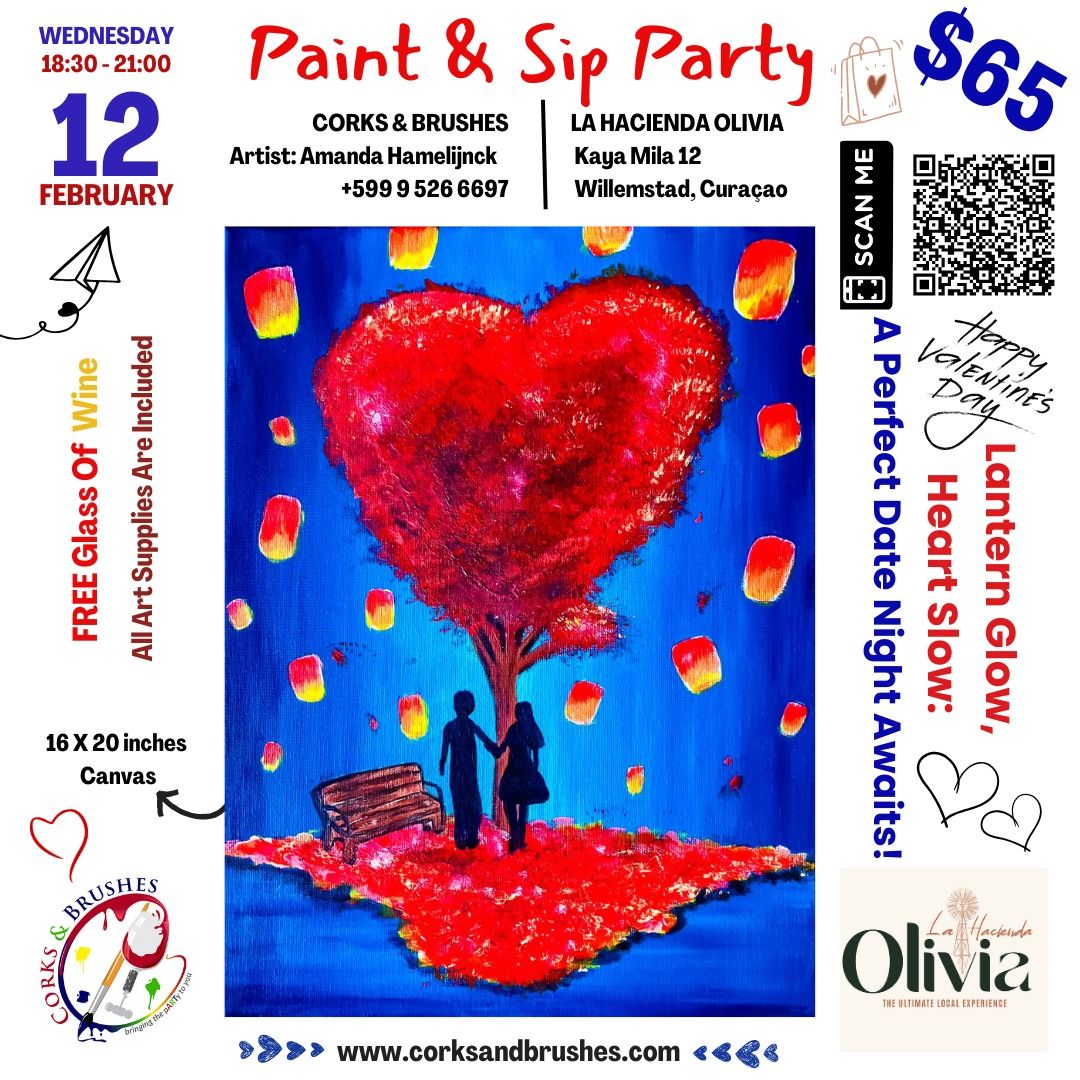 *** PRE-VALENTINE\u2019S PAINT & SIP \u2013 \u201cLANTERN GLOW, HEART SLOW\u201d \u2013 A PERFECT DATE NIGHT AWAITS! ***