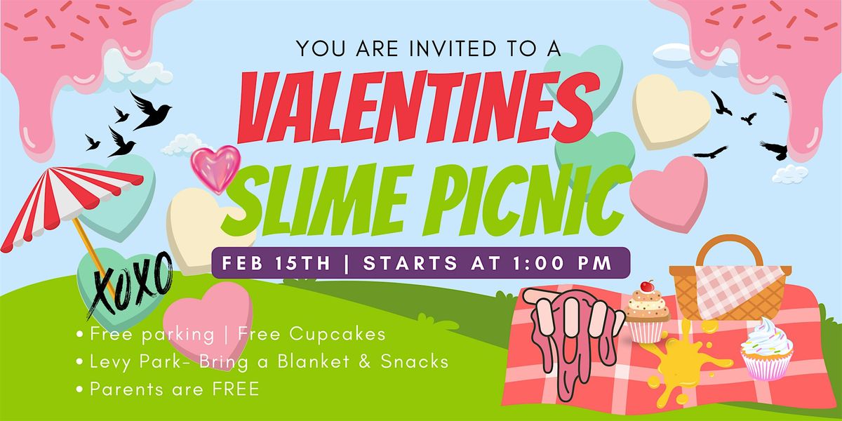 Valentines Slime Picnic for kids & Families