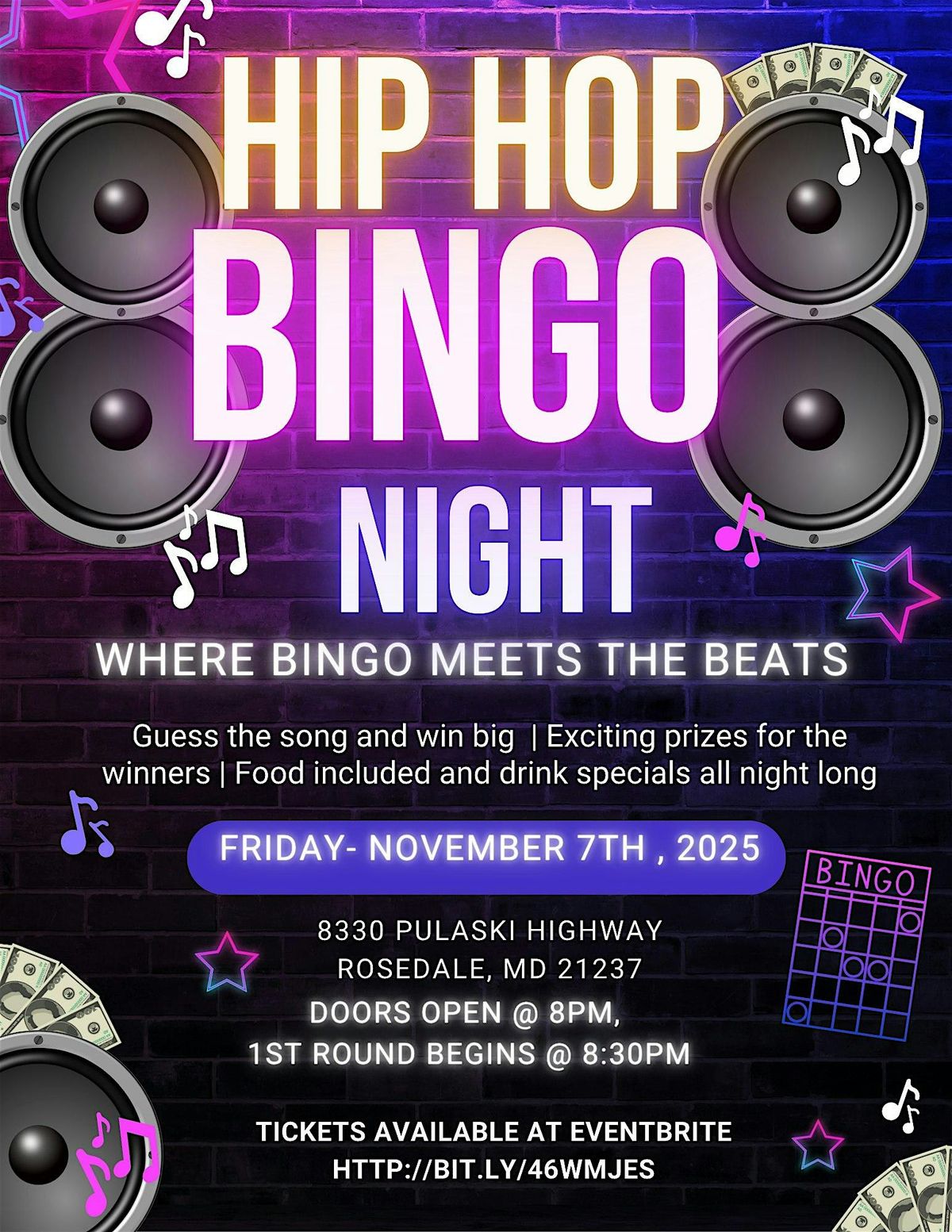HIP HOP and  R&B  BINGO NIGHT