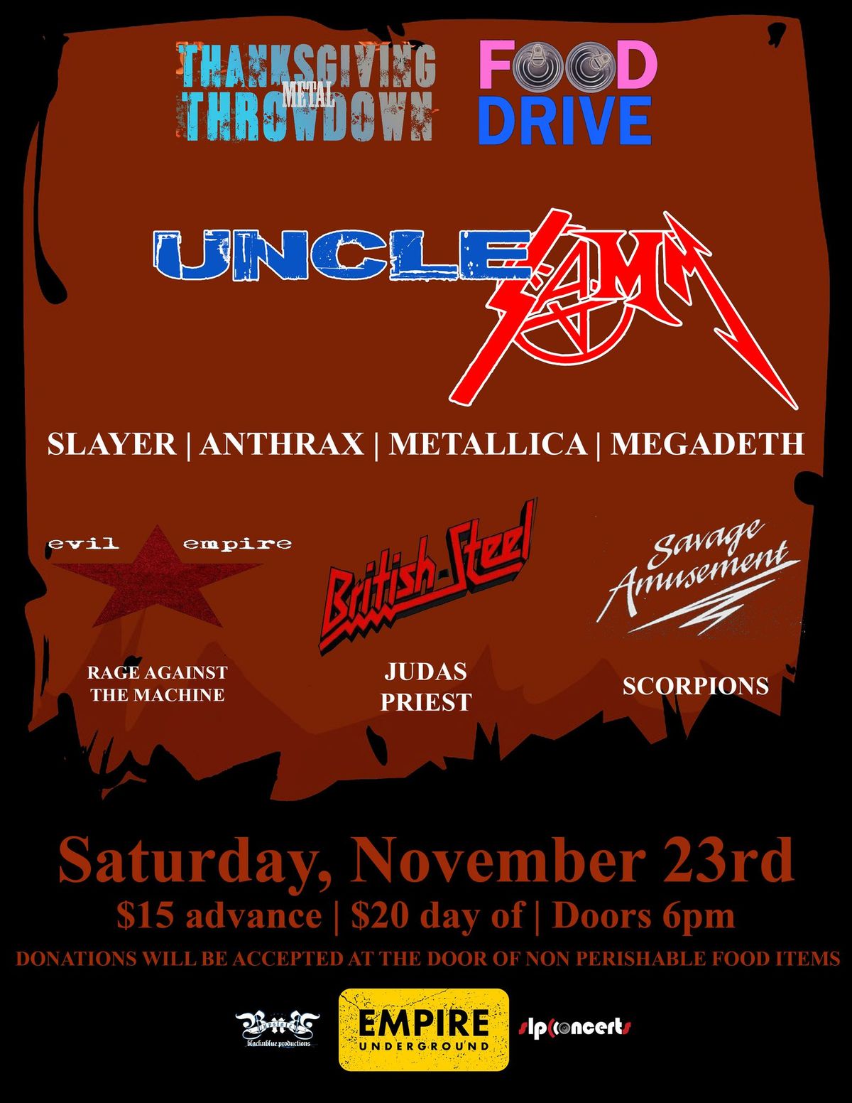 Thanksgiving Metal Throwdown Food Drive