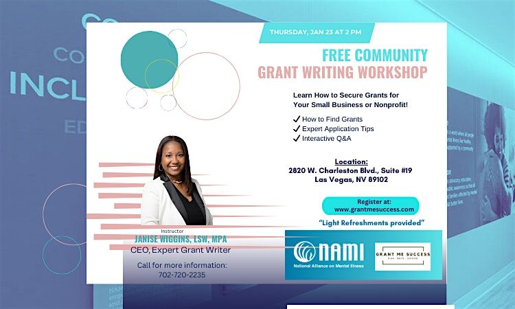 FREE Community Grant Writing Workshop - 1\/23\/2025