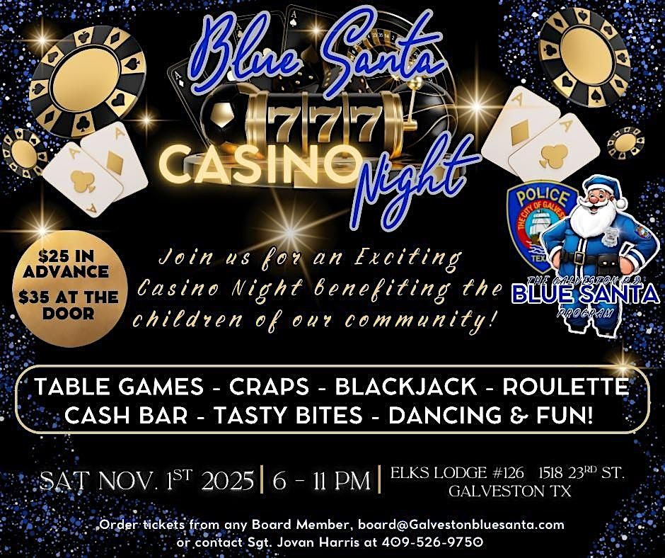 Galveston PD Blue Santa Casino Night