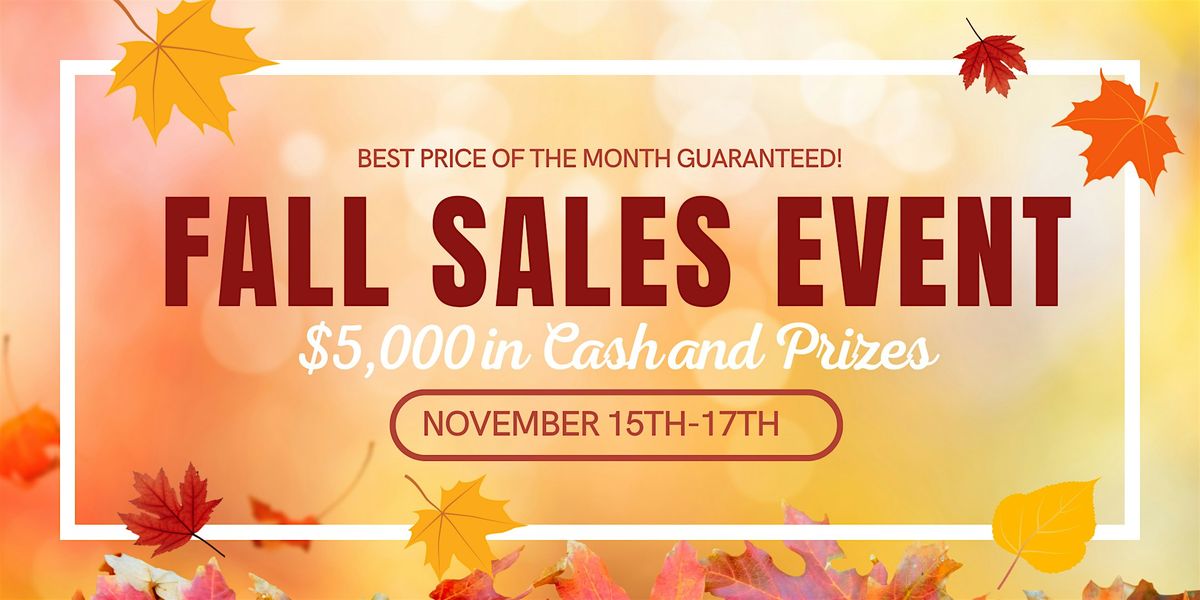 Annual Fall Sales Event!