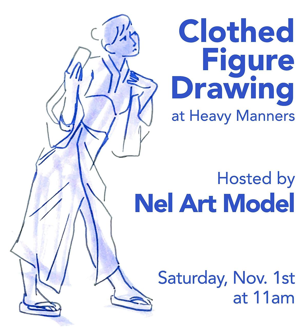 Clothed Figure Drawing at Heavy Manners Hosted by Nel Art Model (11\/1)