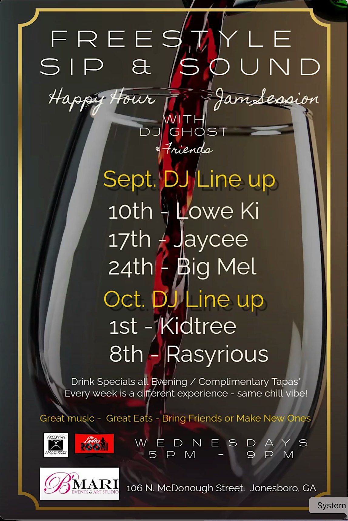 Freestyle Sip & Sound Happy Hour and Jam Session