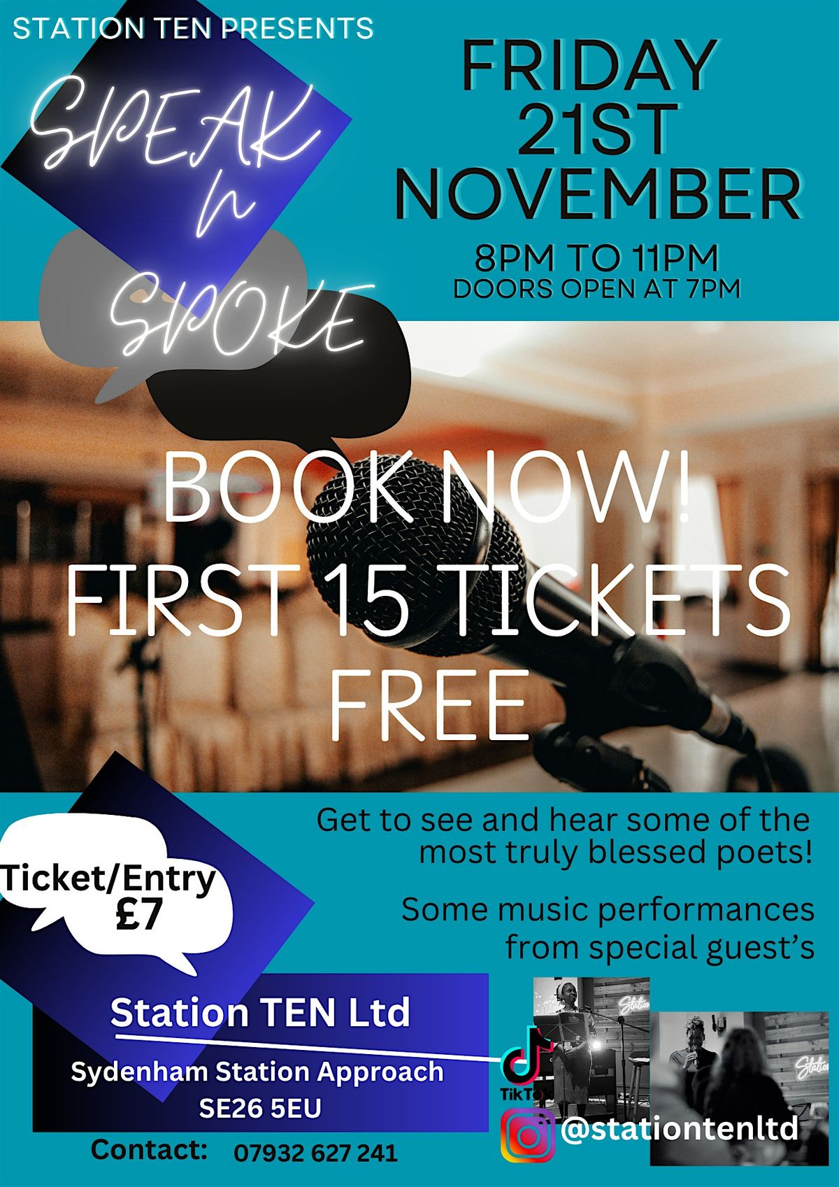 Speak n Spoke \u2013 A Night of Spoken Word, Music & Connection