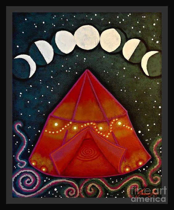 Full Moon Red Tent