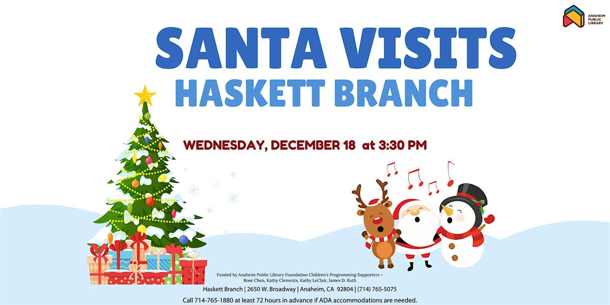 Santa Visits Haskett Branch