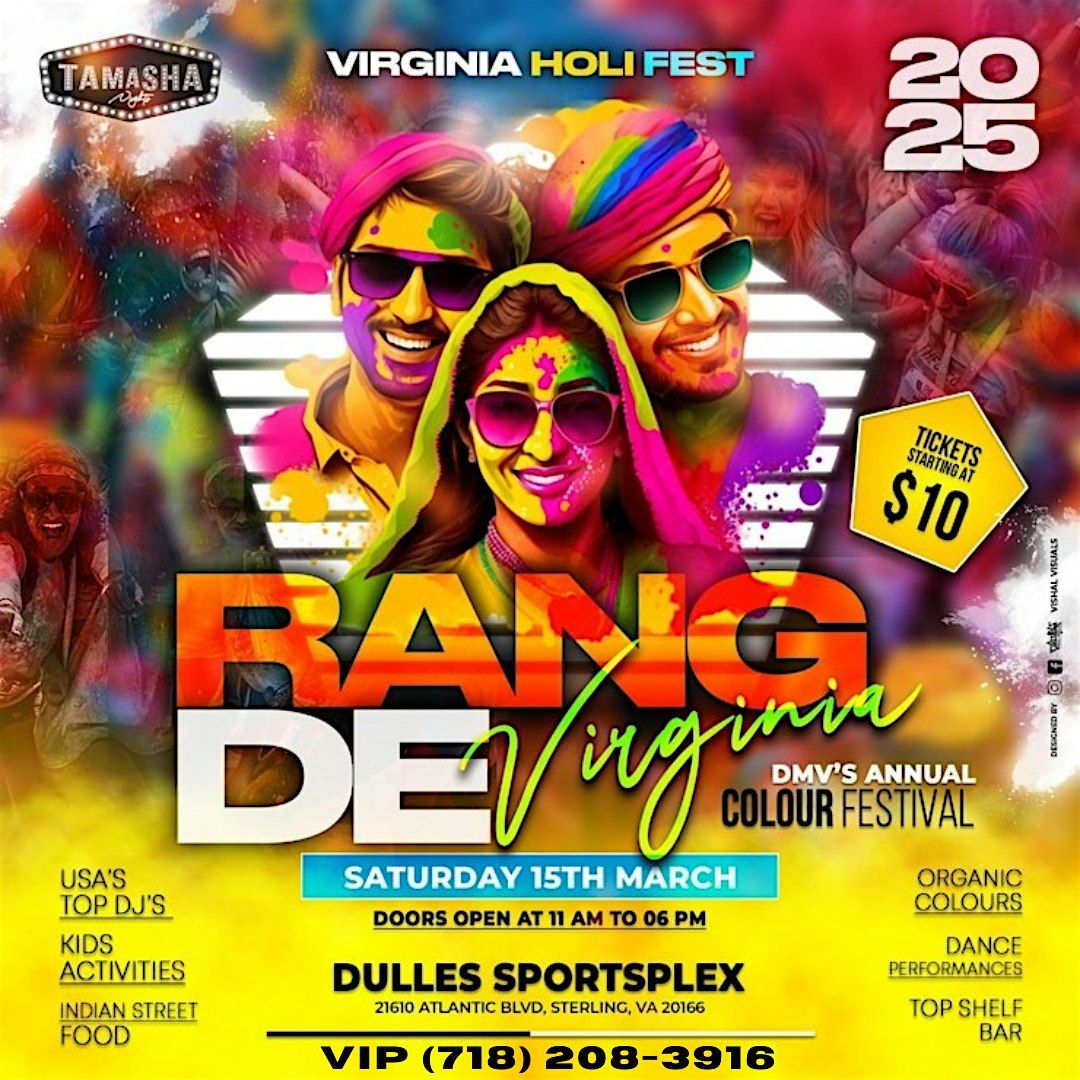 RANG DE VIRGINIA - HOLI COLOR FEST - HOLI BOLLYWOOD PARTY 2025