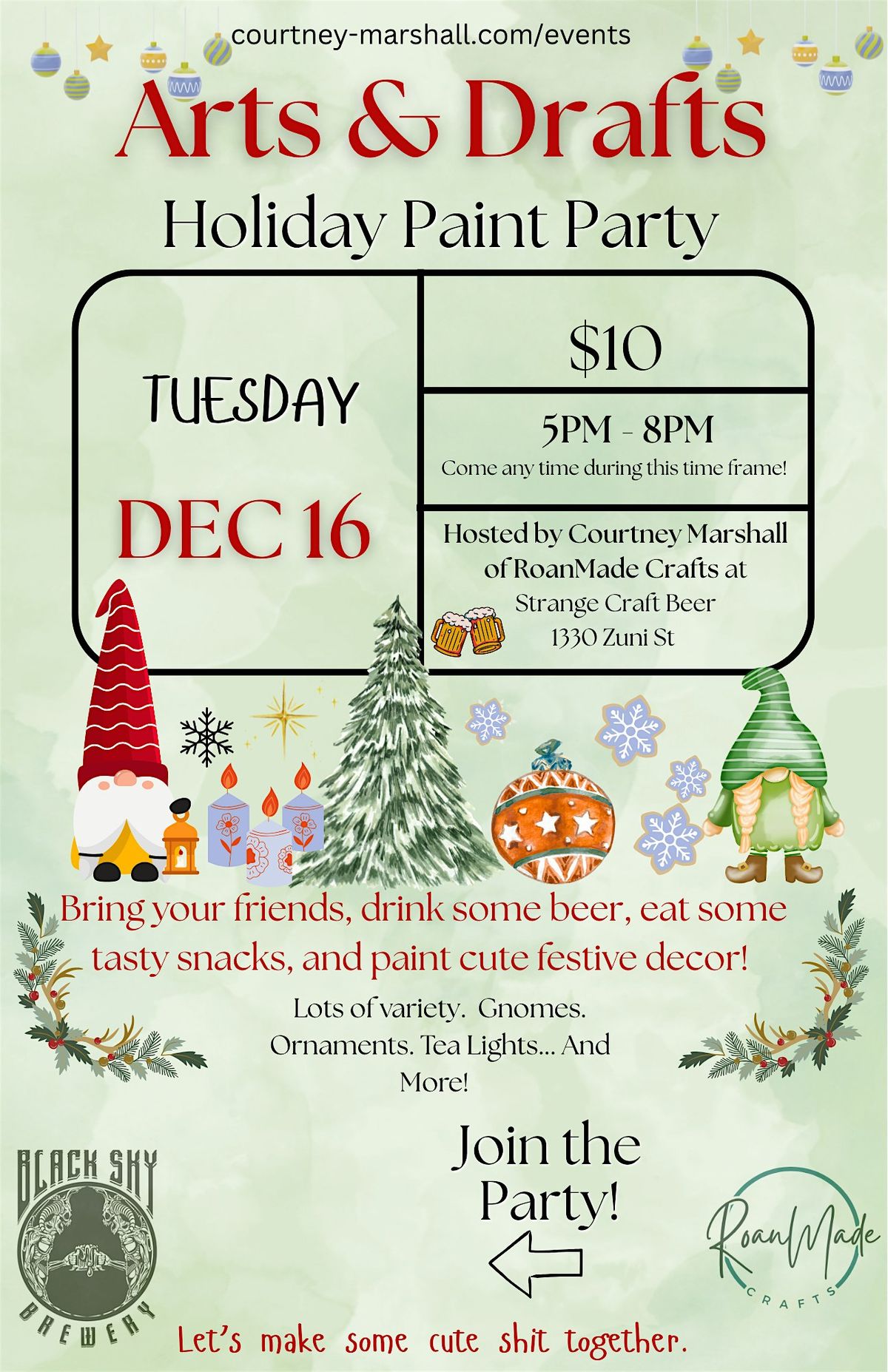 Arts&Drafts - Holiday Paint Party @ Strange Craft Beer Company