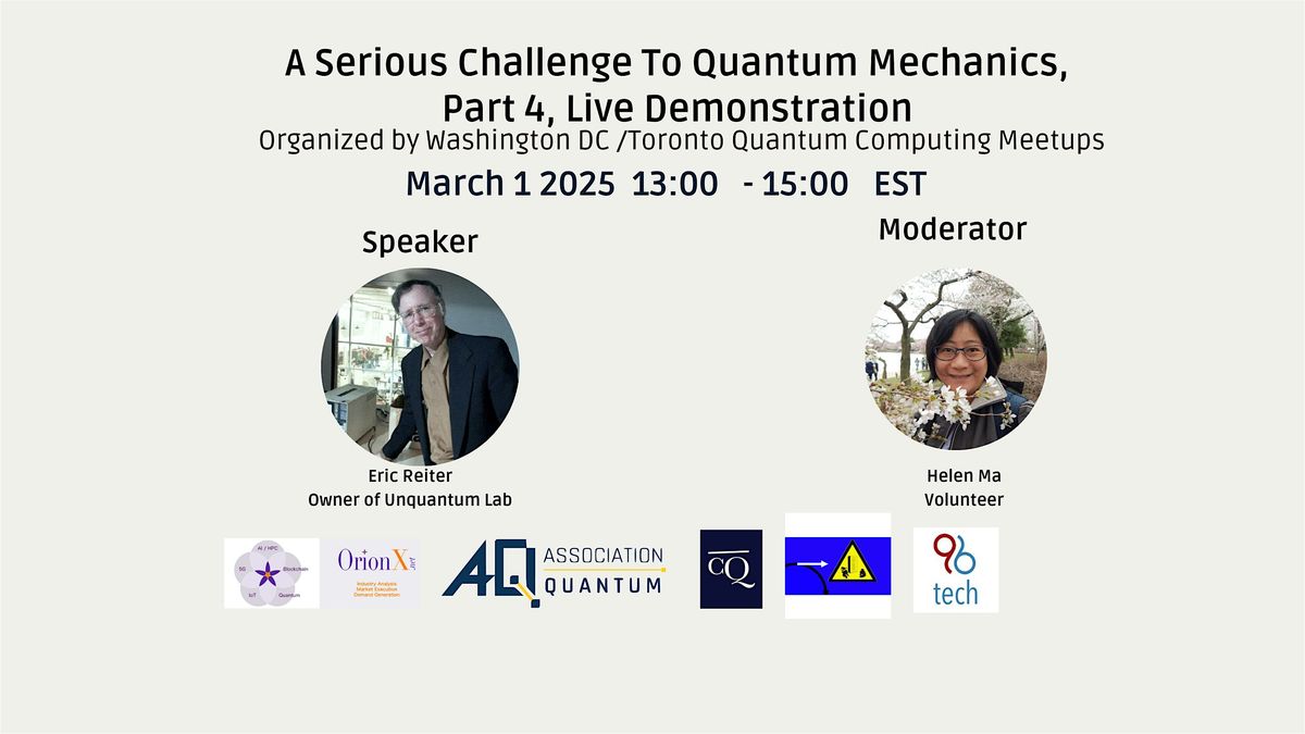 A Serious Challenge To Quantum Mechanics, Part 4, Live Demonstration