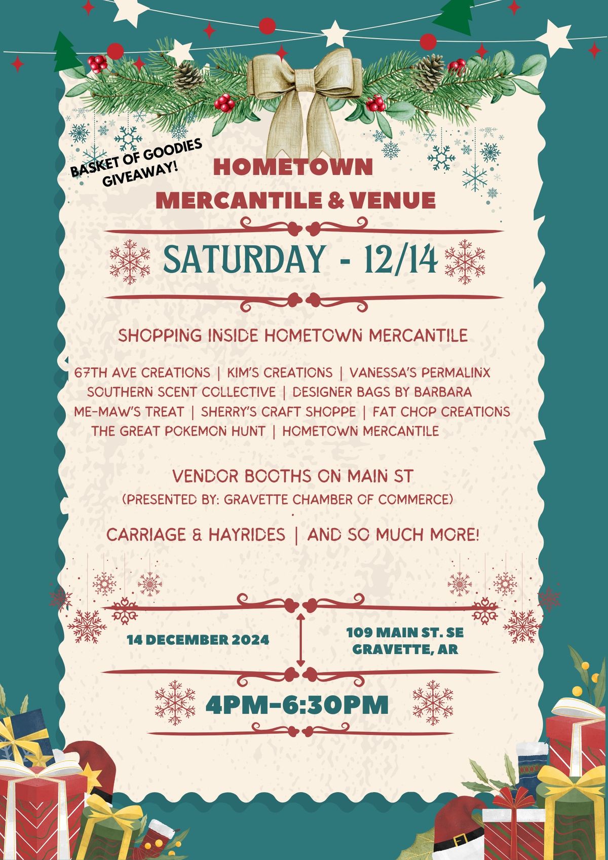 Come celebrate with us! Hometown Christmas on Main St.