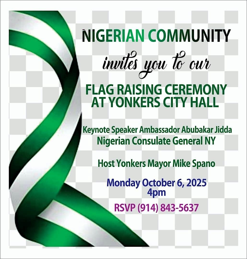 NIGERIAN FLAG RAISING YONKERS CITY HALL