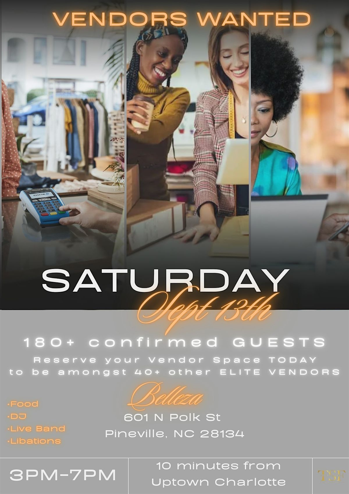 Big Vendor Show: 180 confirmed guests\/patrons