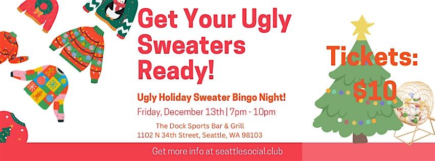 Ugly Christmas Sweater Singles Bingo! (Ages 25-40)