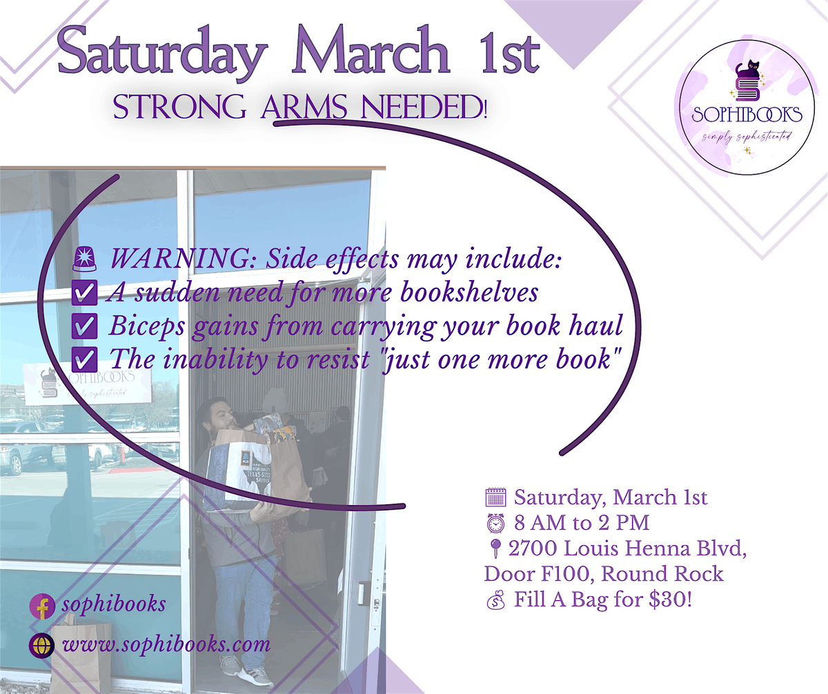 March 1st is Fill-a-Bag Book Sale day!