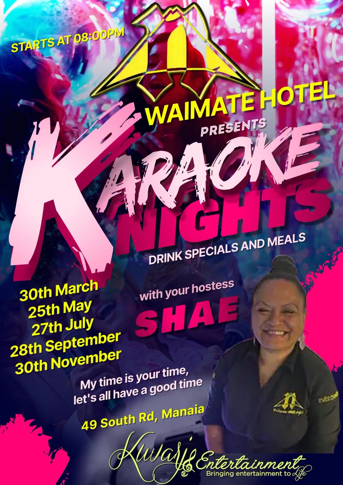 NAKIOKE SATURDAYS AT WAIMATE HOTEL MANAIA WITH SHAE