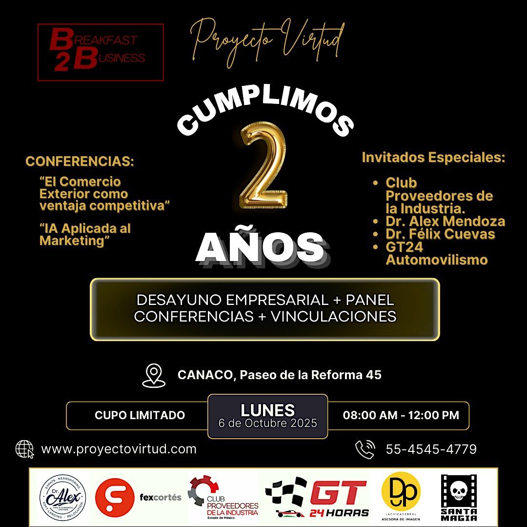 Desayuno Empresarial celebrando Segundo Aniversario.