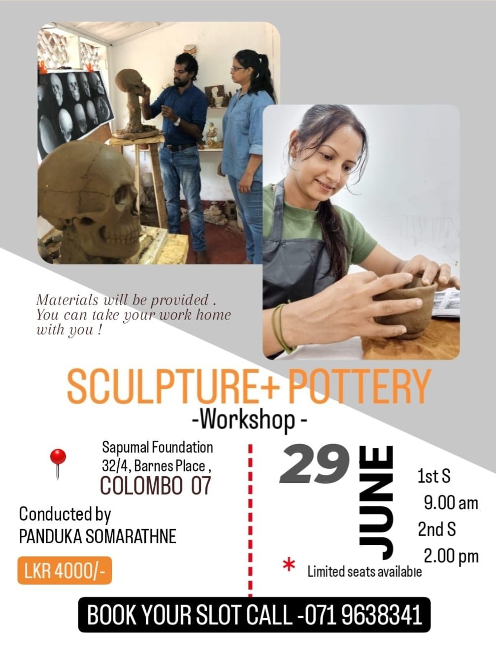 Sculpture Pottery Workshop  