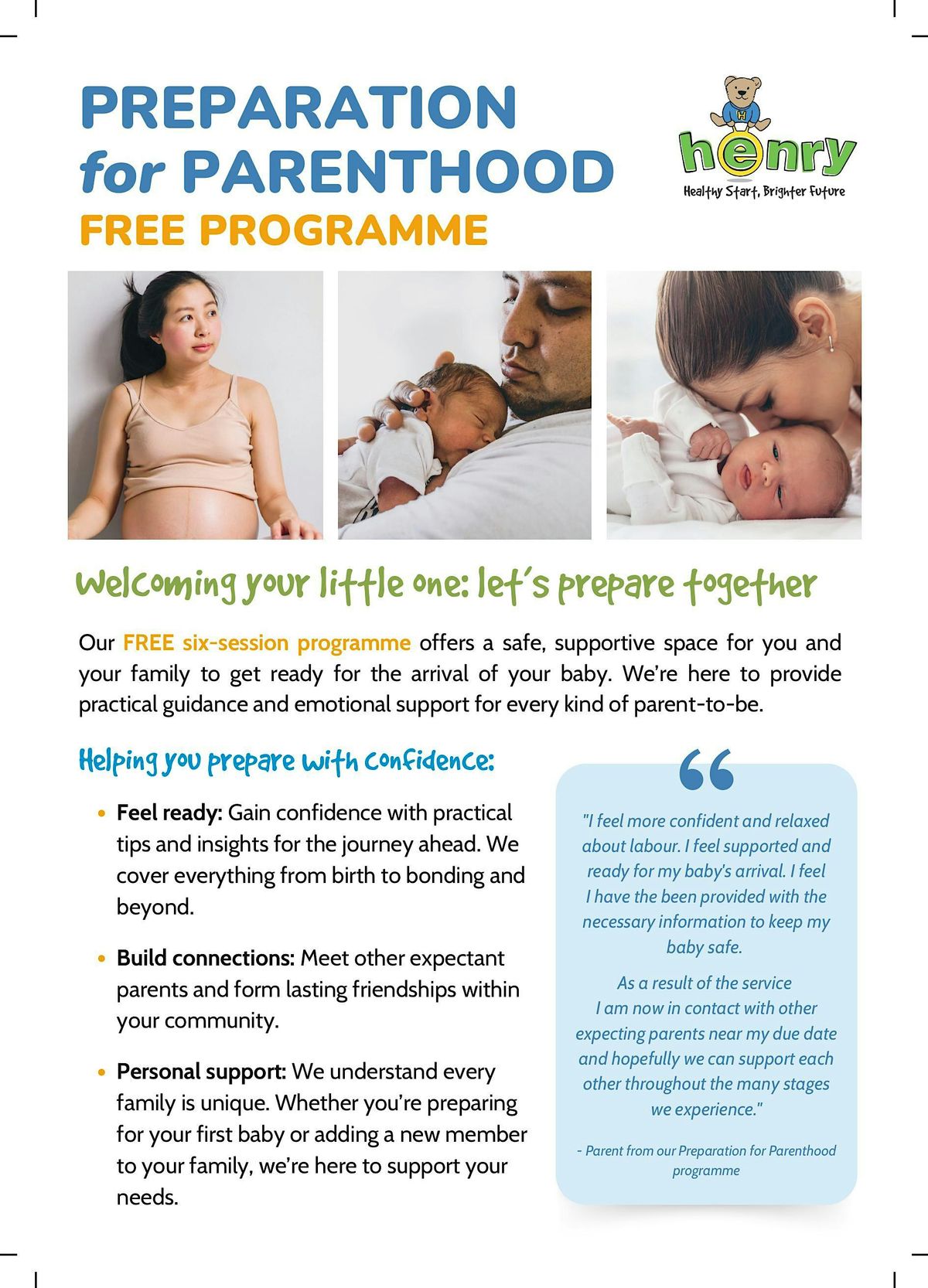 FREE HENRY Preparation for Parenthood Programme