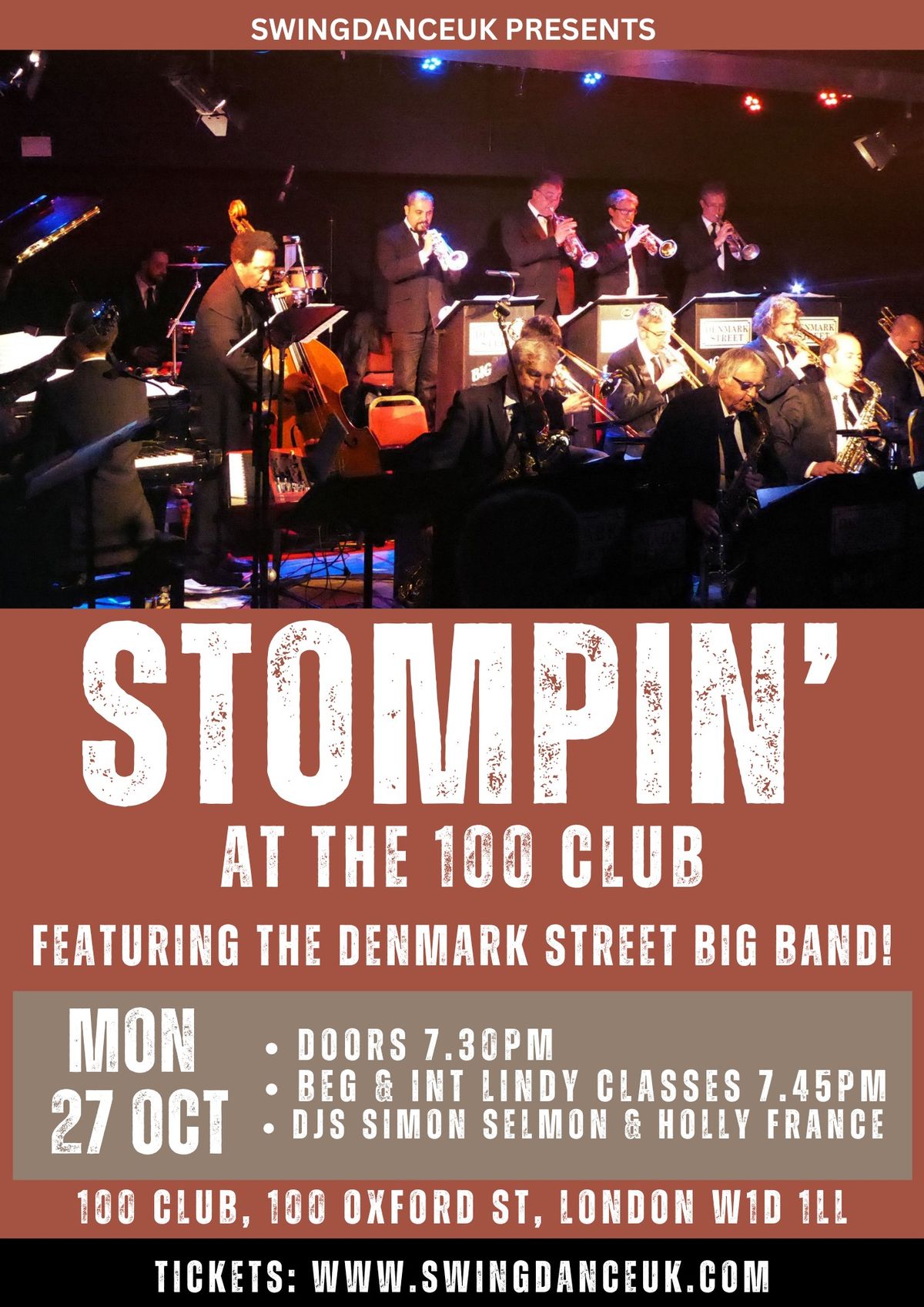 Stompin' at the 100 Club featuring the Denmark Street Big Band!