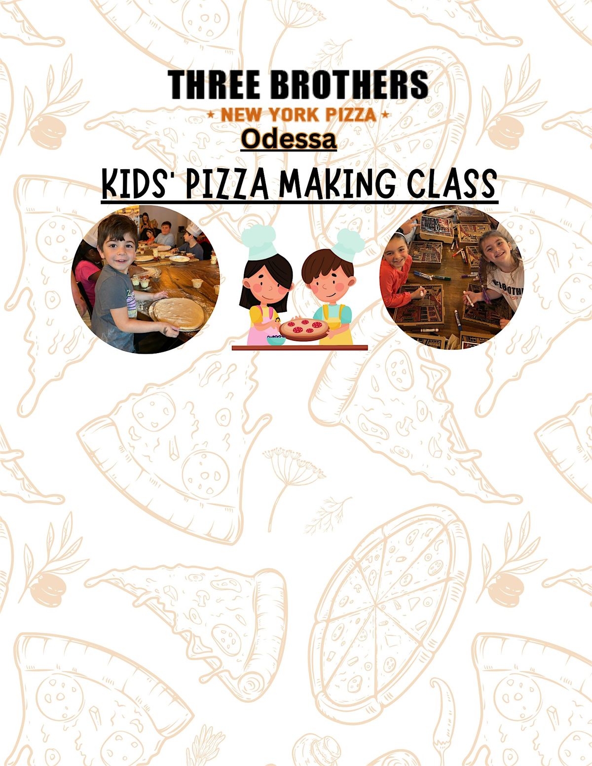 Kids' Pizza Making Class at ODESSA! 10:30AM TIME SLOT