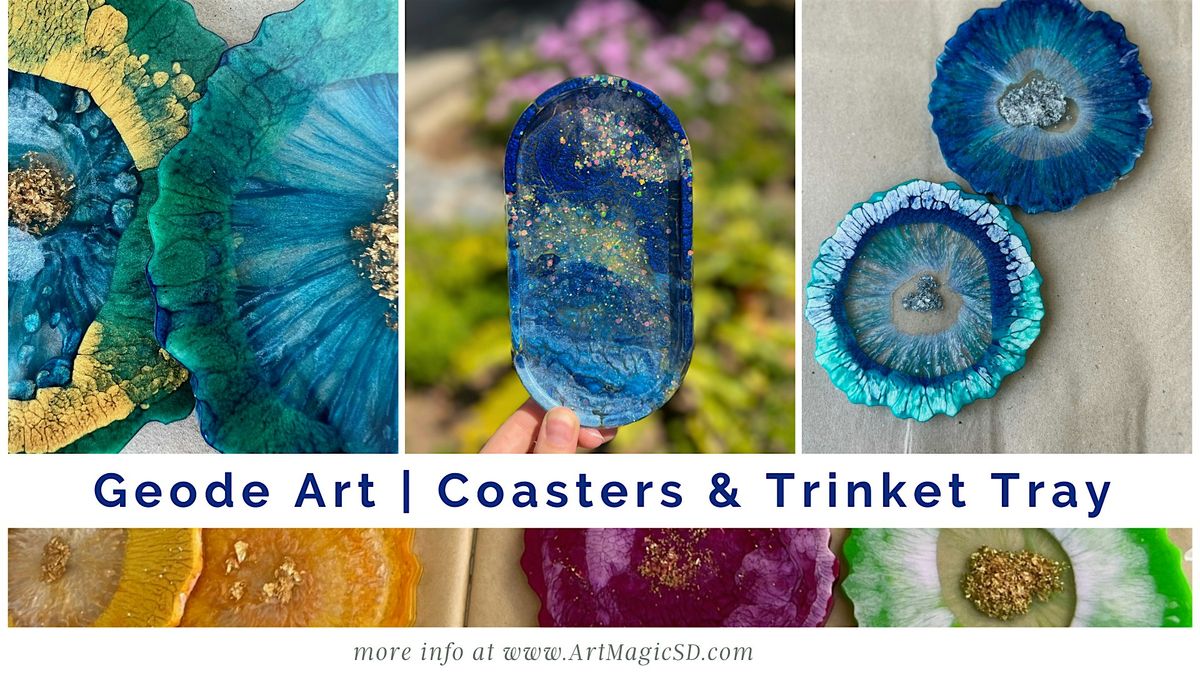 Epoxy Resin Art : Gorgeous Geode Coasters | San Diego