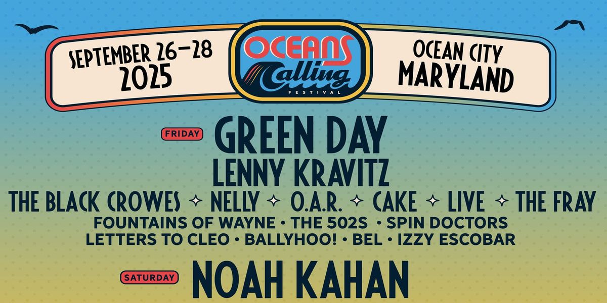 Oceans Calling Festival (Friday) with Green Day, Lenny Kravitz, The Black Crowes, and more