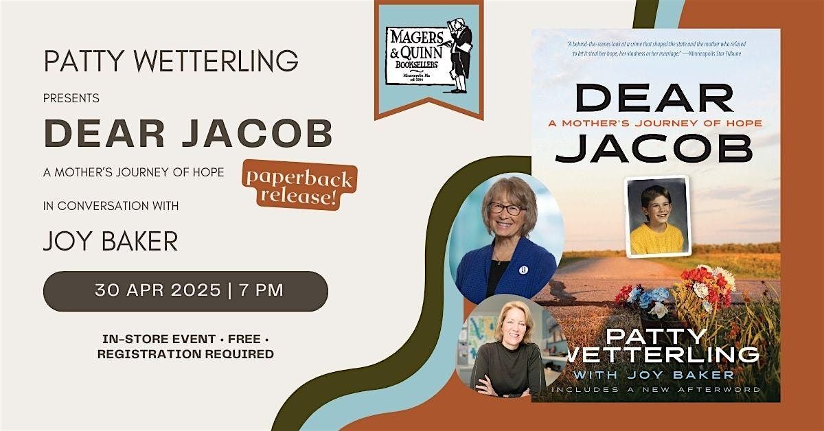 Patty Wetterling presents Dear Jacob in conversation with Joy Baker