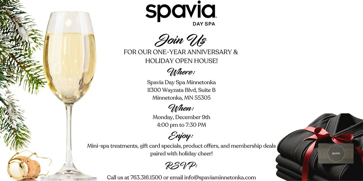 Spavia Minnetonka One-year anniversary & Holiday Open House!