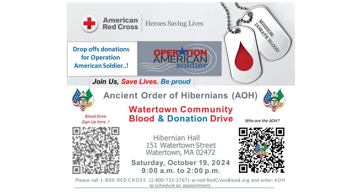 Red Cross Blood Drive \/ Operation American Soldier