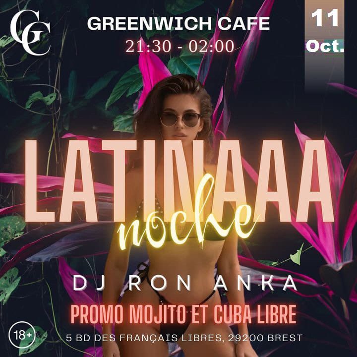 Noche Latina avec Dj Ron Anka @ Le Greenwich Caf\u00e9