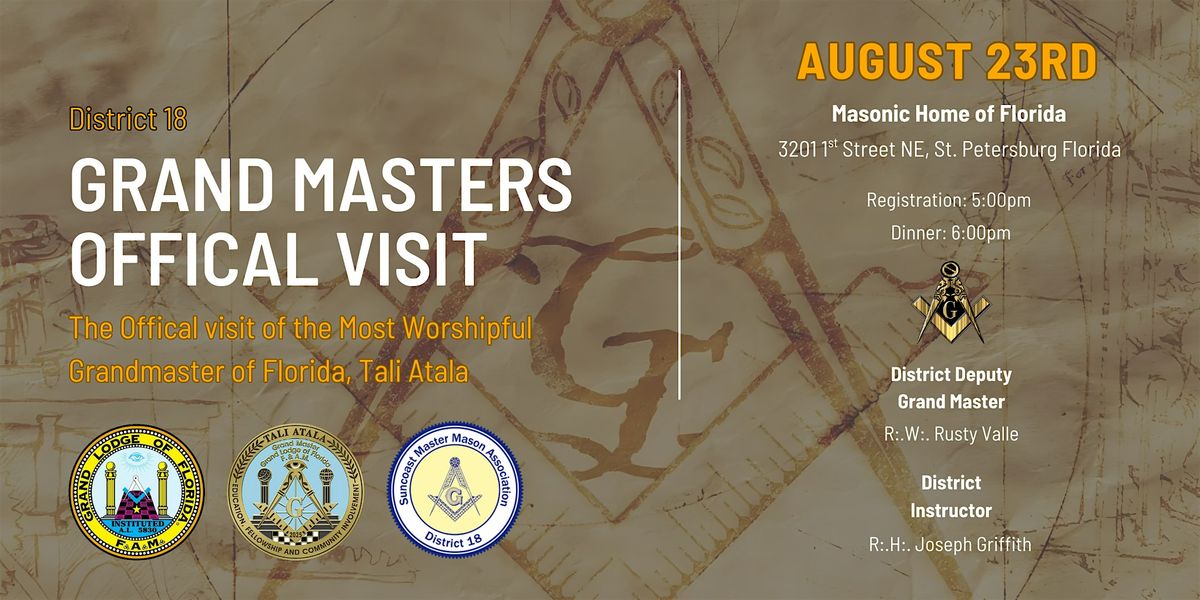 Offical Visit of M:.W:. Grand Master Tali Atala to the District 18.
