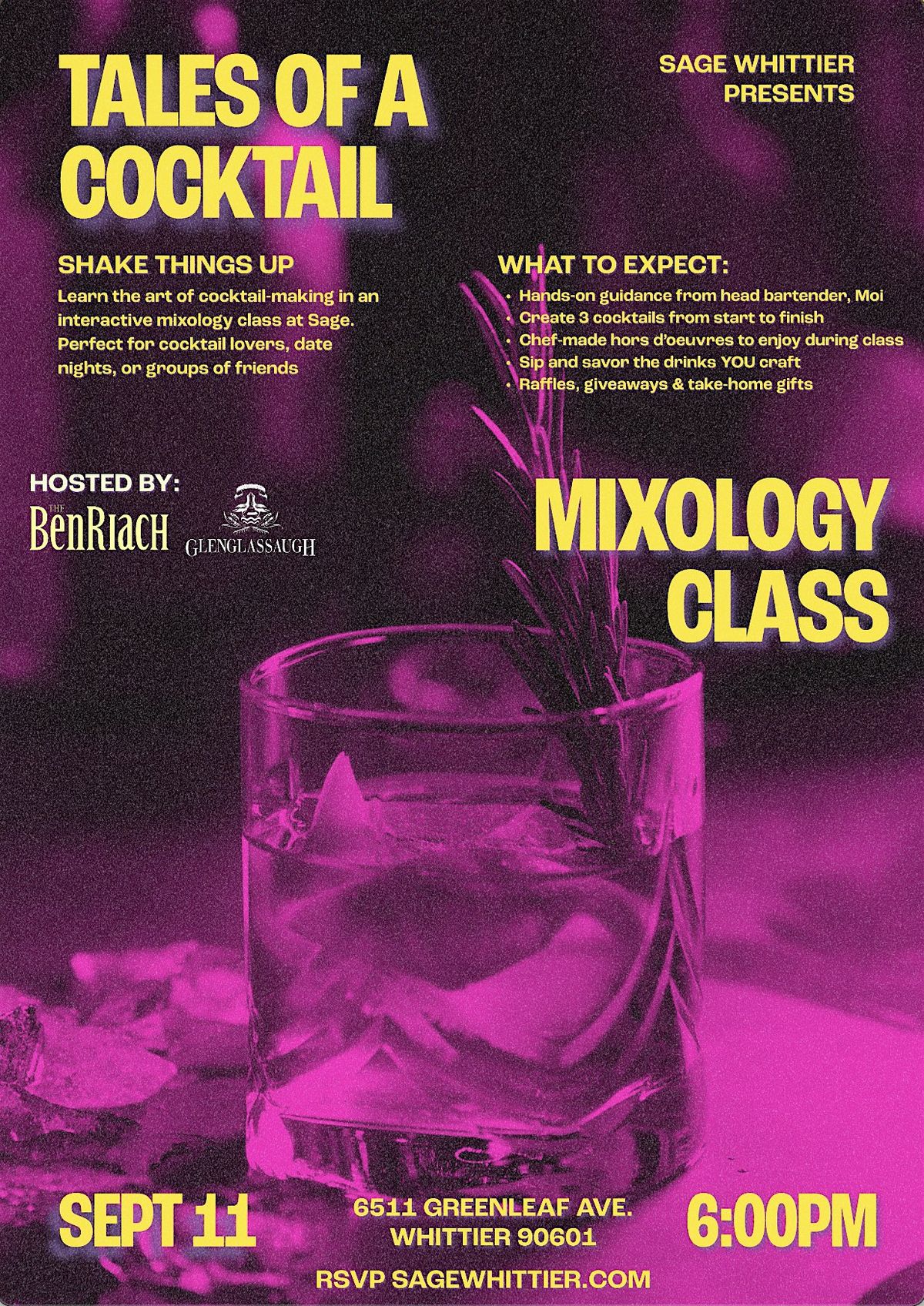 Tales of a Cocktail \u2013 Mixology Class at Sage