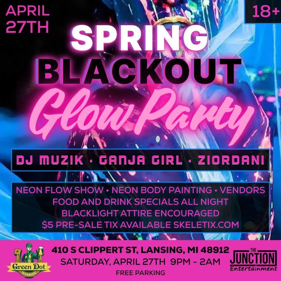 Spring Blackout Glow Party