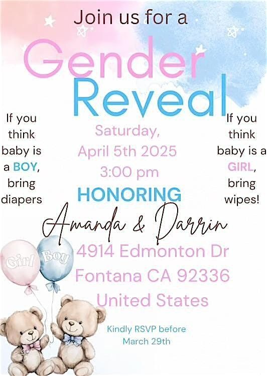 Amanda and Darrin Jr Gender Reveal