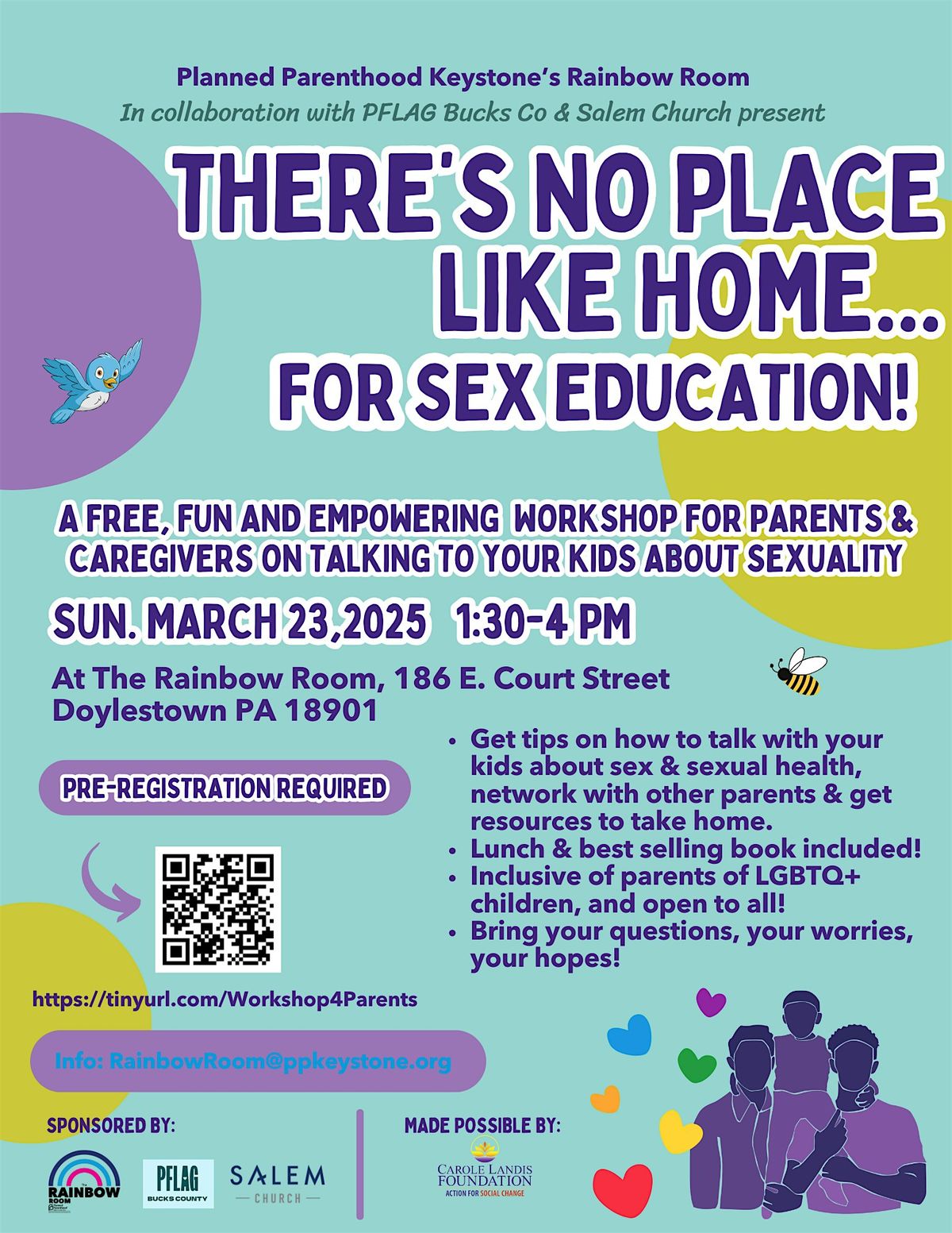 There's No Place Like Home... for Sex Education! Workshop for parents